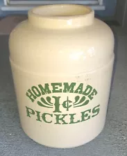 HOMEMADE 1¢ PICKLES XL CROCK 17lbs 13.5" T × 10"W Mouth 6.5"