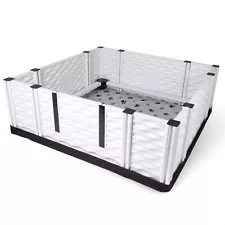 EZwhelp 48" x 48" Puppy Whelping Box Playpen w/Rails & Liner, Gray (For Parts)