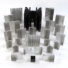 LOT of 24 Aluminum Heat Sinks Various Sizes and Dimensions 1 Inch to 5 Inch