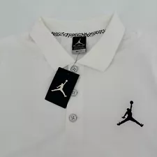 Air Jordan Polo Shirt Mens XL White Basic Jumpman Team Golf Performance NWT