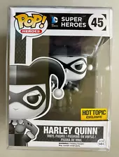 Funko Pop DC Heroes Harley Quinn #45 Black & White Hot Topic Exclusive Chase