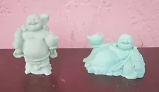 2 Small Resin Green Faux Jade Buddha figurines for sale by owner!!!