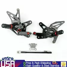 Rearset Rear set Foot pegs Fit for Kawasaki ZX6R ZX 6R 07-2008 Black US Stock #8 (For: 2007 Ninja ZX6R)