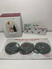 Department 56 Santabear Village- Balloons For Sale. Plus Garland & Winter Birds.