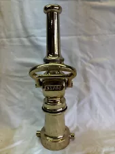 Antique Brass American LaFrance Fire Hose Nozzle