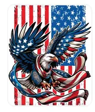 USA American Eagle & Flag Sticker Decal A687