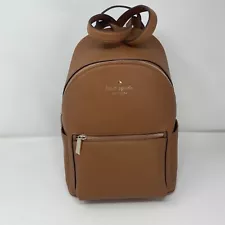 Kate Spade New York Leila Pebbled Leather Medium Dome Backpack Gingerbread