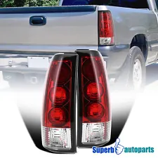 Fits 1999-2002 Chevy Silverado 1500 2500 HD Red Tail Lights Brake Lamps Sierra