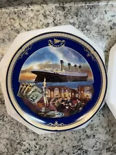 Bradford Exchange Titanic Plate The Smoking Room Wires Of The Ocean Mint No Chip