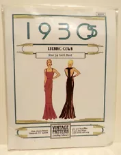 1930s Ladies Evening Gown sz:34 inch Bust Vintage Pattern Lending Library