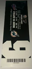 10/26/08 Buffalo Bills Miami Dolphins Stadium Full UNUSED Ticket Stub