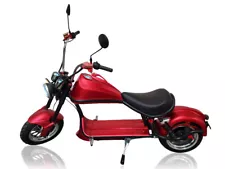 NEW 2000W 60V Electric Harley Chopper Fat Tire Scooter EBike 20AH Metallic RED