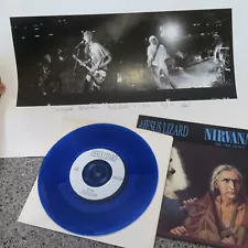 Nirvana & The Jesus Lizard split 7" BLUE import NM-/NM- + photo signed #d by KRK