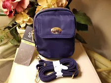 *Sale! Auth Travelon Dark Blue 'Tailored Coll' Anti-theft X-body Phone Bag NWT!