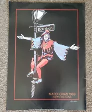 RARE Mardi Gras 1989 New Orleans 50th Anniversary Poster by Ron Picou