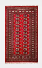 3x5 Authentic Hand knotted Vintage Bokhara Jhaldar Wool Oriental Area Rug