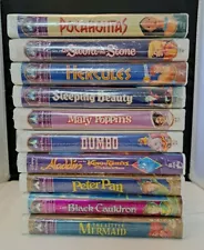 (10) Disney Masterpiece VHS Lot FACTORY SEALED SALE!