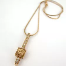 Authentic GIANNI VERSACE Medusa Necklace metal [Used]