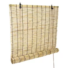 Reed Curtain Roller Blinds Bamboo Daynight Window Sunscreen Drape Privacy Screen