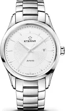 Eterna 11.2520.41.11.0274 Artena white silver Stainless Steel Men's Watch NEW