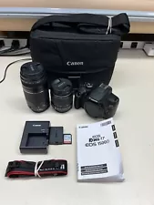 CANON EOS REBEL T7 DIGITAL CAMERA W/ 18-55 75-300 LENSES *SUPER LOW 10 SHUTTER*