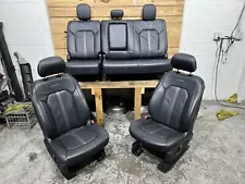 OEM 2017-2022 F250 F350 F450 F550 PLATINUM BLACK LEATHER FRONT REAR SEATS SET