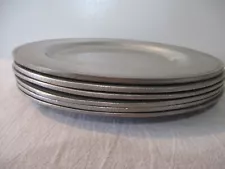 VTG RWP 1976 Wilton 11 inch Pewter Dinner Plates Columbia PA USA (set of 6)