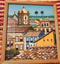 Calixto Sales Brazilian Cityscape Original Painting