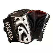 Hohner Accordions Panther 3 Row Diatonic Accordion Black