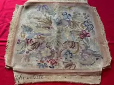 An Original 18th Century Chippendale Petit Point Embroidered Chair Seat Panel fo