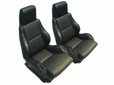 FOR CHEVY CORVETTE C4 SPORT TYPE5 1984-1993 BLACK CUSTOM FULL SET SEAT COVERS