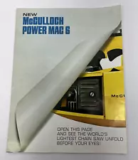 Vintage Power Mag 6 McCulloch Chainsaw Brochure Illustrated Fold-Out nice