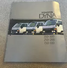 Toyota Dyna Trucks Models Original Car Sales Brochure Collectable