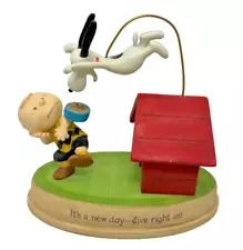 Peanuts Snoopy Charlie Brown It’s A New Day Dive Right In Hallmark Figurine 2010