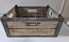 Vintage 1955 Babcock Dairy NY 1 Quart Size Bottle Carrier - Holds 20 Bottles