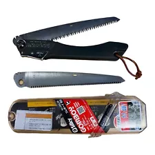 LOT Silky Saw GomBoy 210mm Folding Saw Medium Teeth and Fine Teeth Blades Black