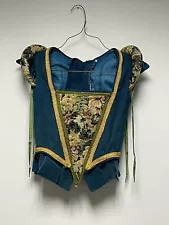 True Vintage Medieval Renaissance Faire Bodice Corset W/ Sleeves & Boning M