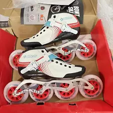 Bont Inline Speed Racing Skates GT4 Boots, 6061 Frame, Elemental Wheels, Size 6