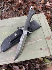 Wall Knives, Custom MacV Bowie , With model A Sheath With Rivets