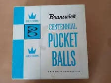 VINTAGE BRUNSWICK GOLD CROWN CENTENNIAL POCKET POOL BILLIARDS BOX 16 WRONG BALLS