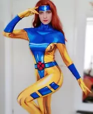 X-men Phoenix Jumpsuit Jean Grey Cosplay Costume Bodysuit Adult & Kids Halloween