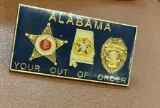 Fraternal Order Of Police Alabama 3 Badges Black FOP Lapel Police Pin protest