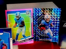 JAHMYR GIBBS 16 ROOKIE CARD LOTðMUST SEE-OPTIC PINK PRIZM SP-WOWð¥LIONS X16