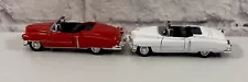 BRAND NEW Lot Of 2 Welly Diecast 1953 Cadillac Eldorado Convertible White 4.75”