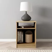 Euro Oak Nightstand with Open Shelf, Ardent Design, Bedroom Furniture