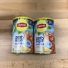 Lipton Zero Sugar For a Refreshing Cool Beverage Lemon Iced Tea (Pack of 2 cans)