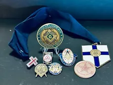 New Listingvintage masonic items lot, includes coin, medal and pins