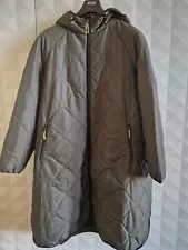 GOODMOVE (M&S) LONGLINE PADDED COAT WITH HOOD, FLEECE LINING. SIZE 24. NWT