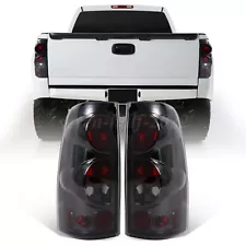 Pair Smoke Tail Lights For 1999-2006 Chevy Silverado 1500 2500 3500 HD Rear Lamp (For: More than one vehicle)