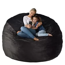 Bean Bag Chair: Giant 5' Memory Foam Furniture Bean Bag Chairs for Adults wit...